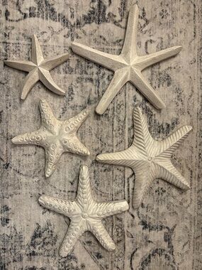 Pottery Barn Set of White/Cream Starfish Wall Décor
